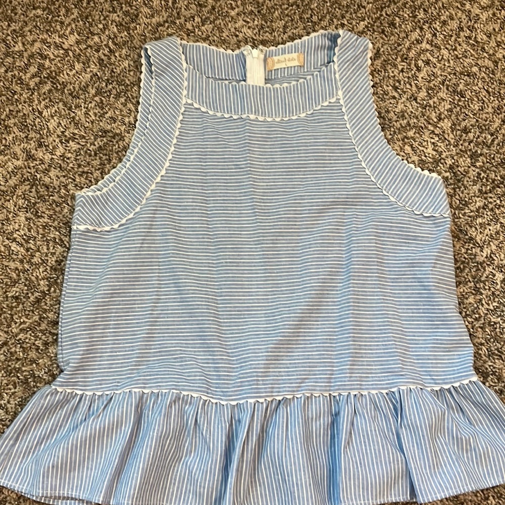 Light blue peplum blouse